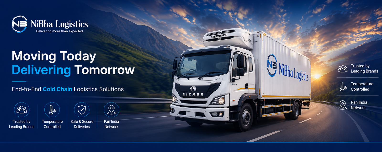 NiBha Logistics — Moving Today, Delivering Tomorrow. End-to-end cold chain logistics solutions.